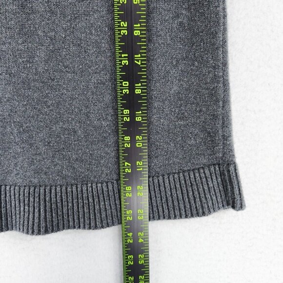 Ann Taylor LOFT Sweater Womens Small Gray Lightweight Cotton Floral Embroidered - Picture 6 of 9